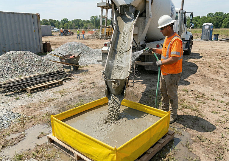 Concrete Washout Berm - Ultra Model (Yellow) WastePacks