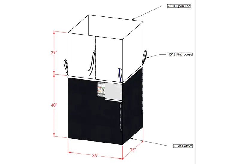 DeWatering WasteSack - Duffle Open Top/Flat - 35" x 35" x 40"(H) - CALL FOR QUOTE WastePack