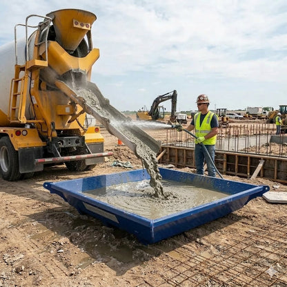 ECONO Steel Concrete Washout Pan | 86"x86"x20" - 2 Cubic Yard - 444 Gallon Capacity SCI Specialty Containers