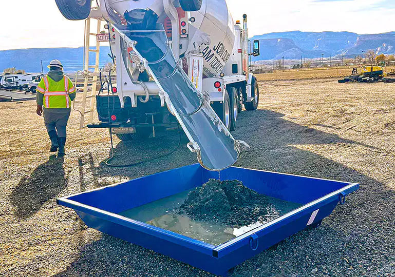 Steel Concrete Washout Pan | 74"x74"x14" - 1CY 199 Gallon - FREIGHT QUOTE REQUIRED SCI Specialty Containers